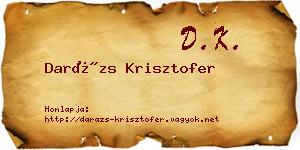 Darázs Krisztofer névjegykártya