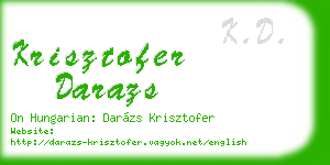 krisztofer darazs business card