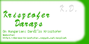 krisztofer darazs business card